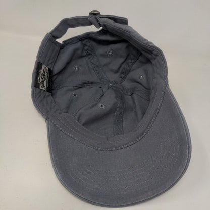 Adulting Slideback Hat Gray OSFM Adjustable Solid 6 Panel Vent Holes