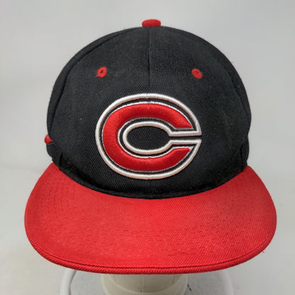 Cincinnati Reds Snapback Hat Black Red MLB Embroidered Big Logo Spell Out MLB