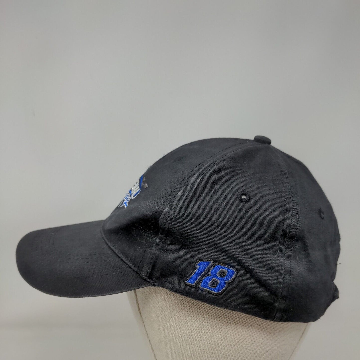 Fastenal Racing Strapback Hat Black OSFA Embroidered Logo Monarch
