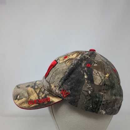 Ole Miss Rebels Strapback Camo Hat Size OS Embroidered Logo NCAA '47 Brand