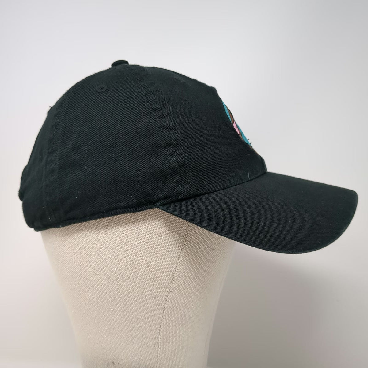 Scooby-Doo Baseball Cap Black One Size Embroidered Character Patch Hat Slideback