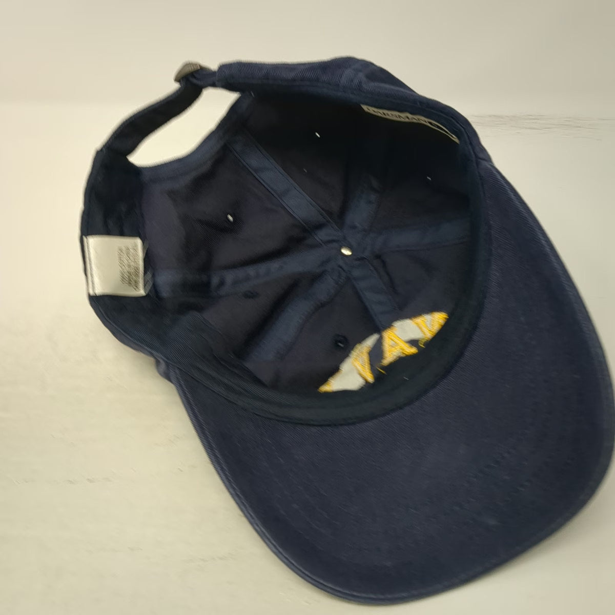 Oarsman 913 Baseball Cap Blue Yellow One Size Slideback Navy Embroidery hat
