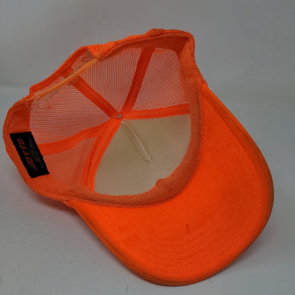 Three Two Eight Snapback Mesh Back Rope Trucker Hat Orange OSFM Otto