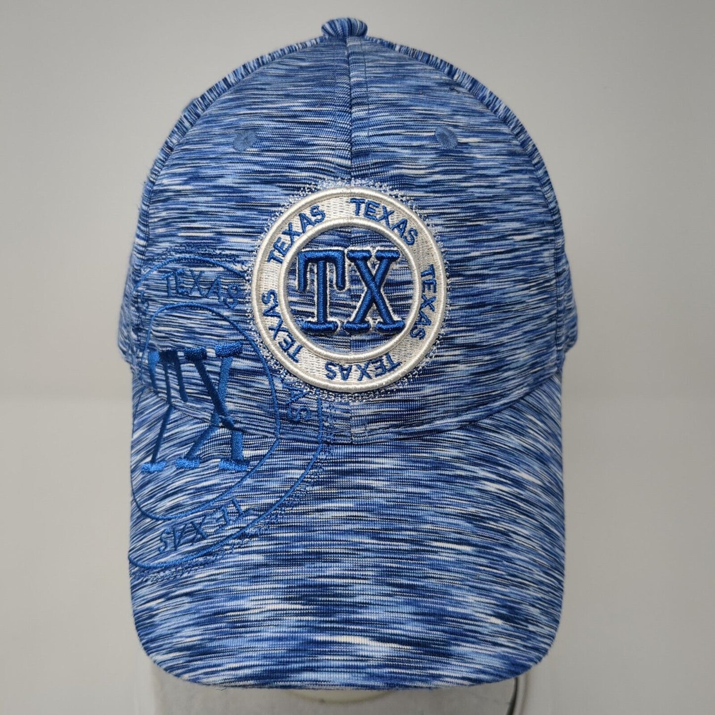 TX Texas Strapback Hat Blue One Size Adjustable Embroidered 6 Panel Robin Ruth