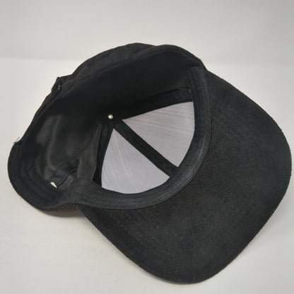 Unbranded Strapback Baseball Cap Black One Size Adjustable 6 Panel Blank