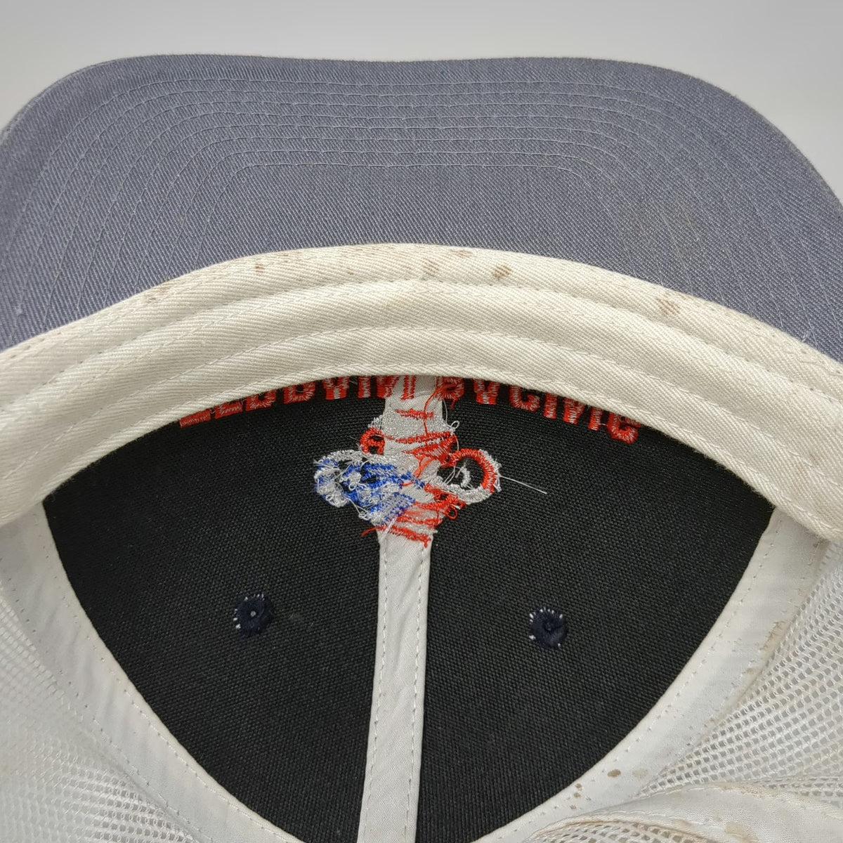 Port Authority Trucker Hat Blue OSFM Terrain Racing Ape USA Flag Mesh Snapback