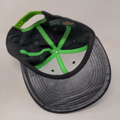 Mtn Dew Men's Snapback Hat Black Embroidered Logo 2013 Official Adjustable