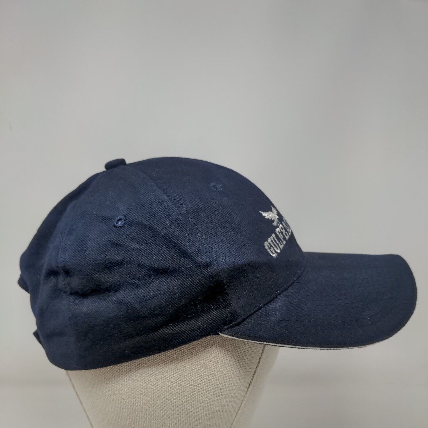 Gulf Eagle Supply Strapback Hat Blue OSFA Adjustable Embroidered Cameo