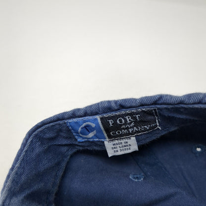 Port & Company Slideback Hat Blue One Size Adjustable Embroidered