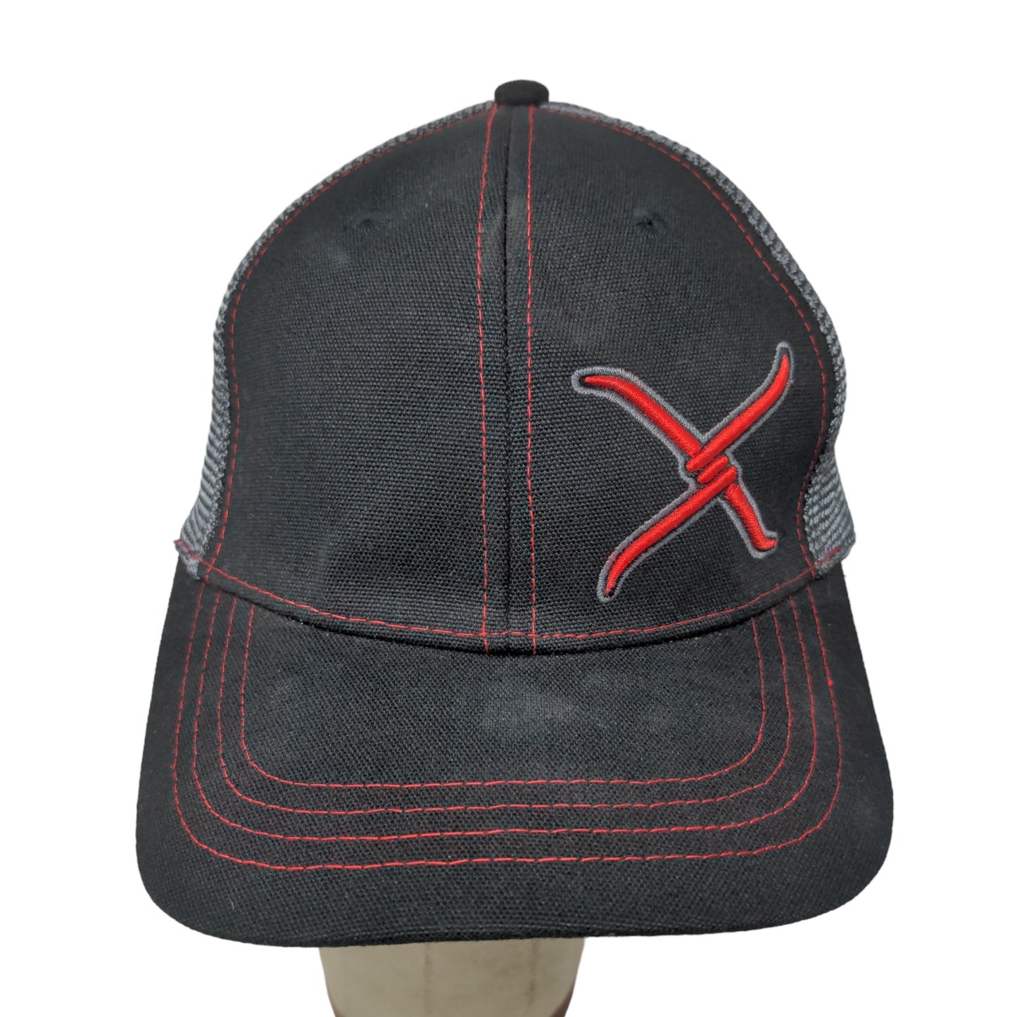 Twisted X Men's Snapback Mesh Back Hat Black Gray OSFM Embroidered Logo