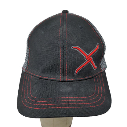 Twisted X Men's Snapback Mesh Back Hat Black Gray OSFM Embroidered Logo