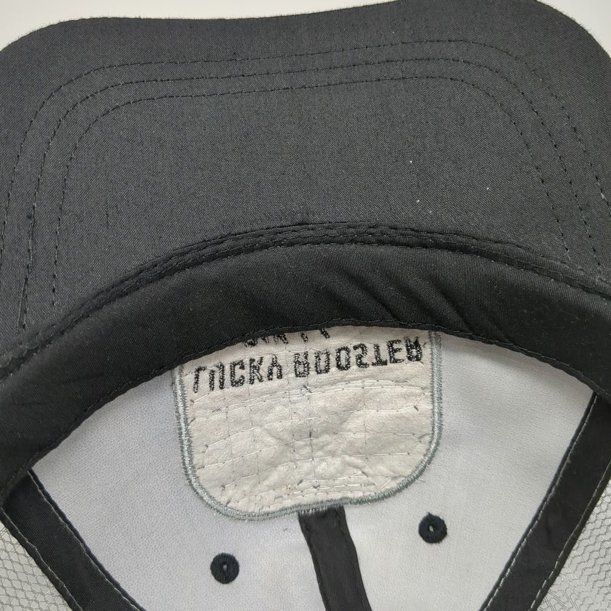 Infinity Trucker Hat Black Gray One Size Mesh Snapback Lucky Rooster Whiskey