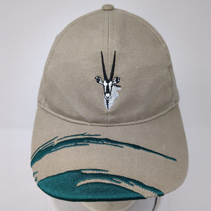 Mount Carmel Safaris Strapback Hat Tan One Size Adjustable Embroidered