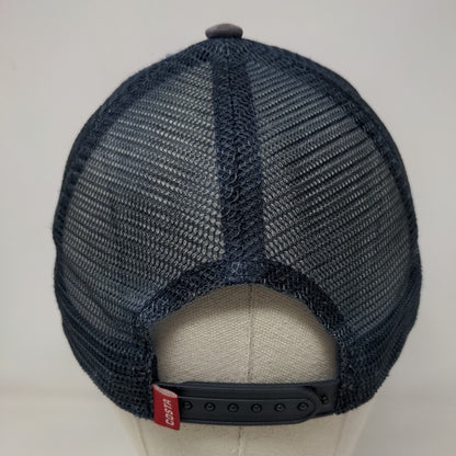Costa USA Snapback Mesh Back Trucker Hat Blue One Size Embroidered