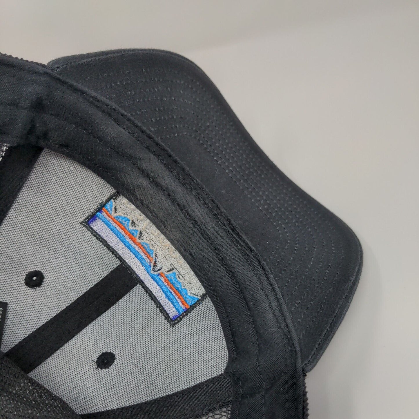 Patagonia P-6 Snapback Trucker Hat Black OSFA Mesh Back Solid Netplus