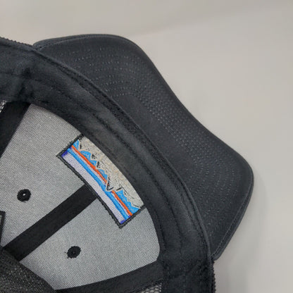 Patagonia P-6 Snapback Trucker Hat Black OSFA Mesh Back Solid Netplus