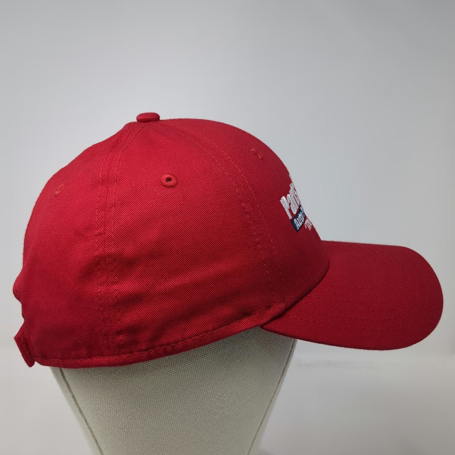 New Era Parts Authority Auto Parts Red Baseball Cap One Size Flag Hat Strapback