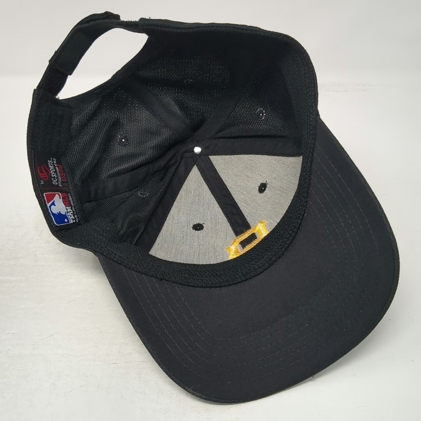 Pittsburgh Pirates MLB OC Sports Baseball Cap Black Yellow One Size Hat Strap