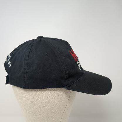 Hot Pizza Strapback Baseball Cap Black One Size Adjustable Embroidered 6 Panel