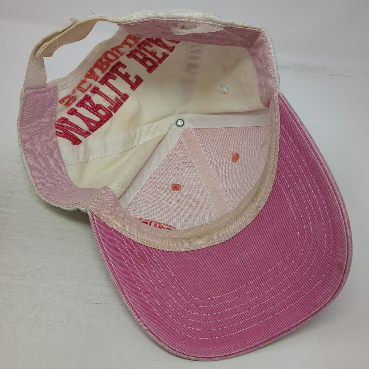 Baseball Cap Pink One Size Myrtle Beach South Carolina Strapback Embroidered Hat