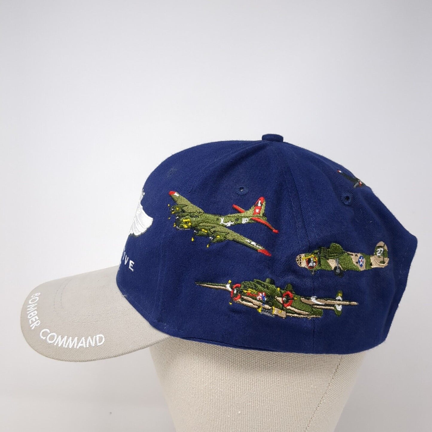 Commemorative Air Force Strapback Hat Blue One Size Bomber Command