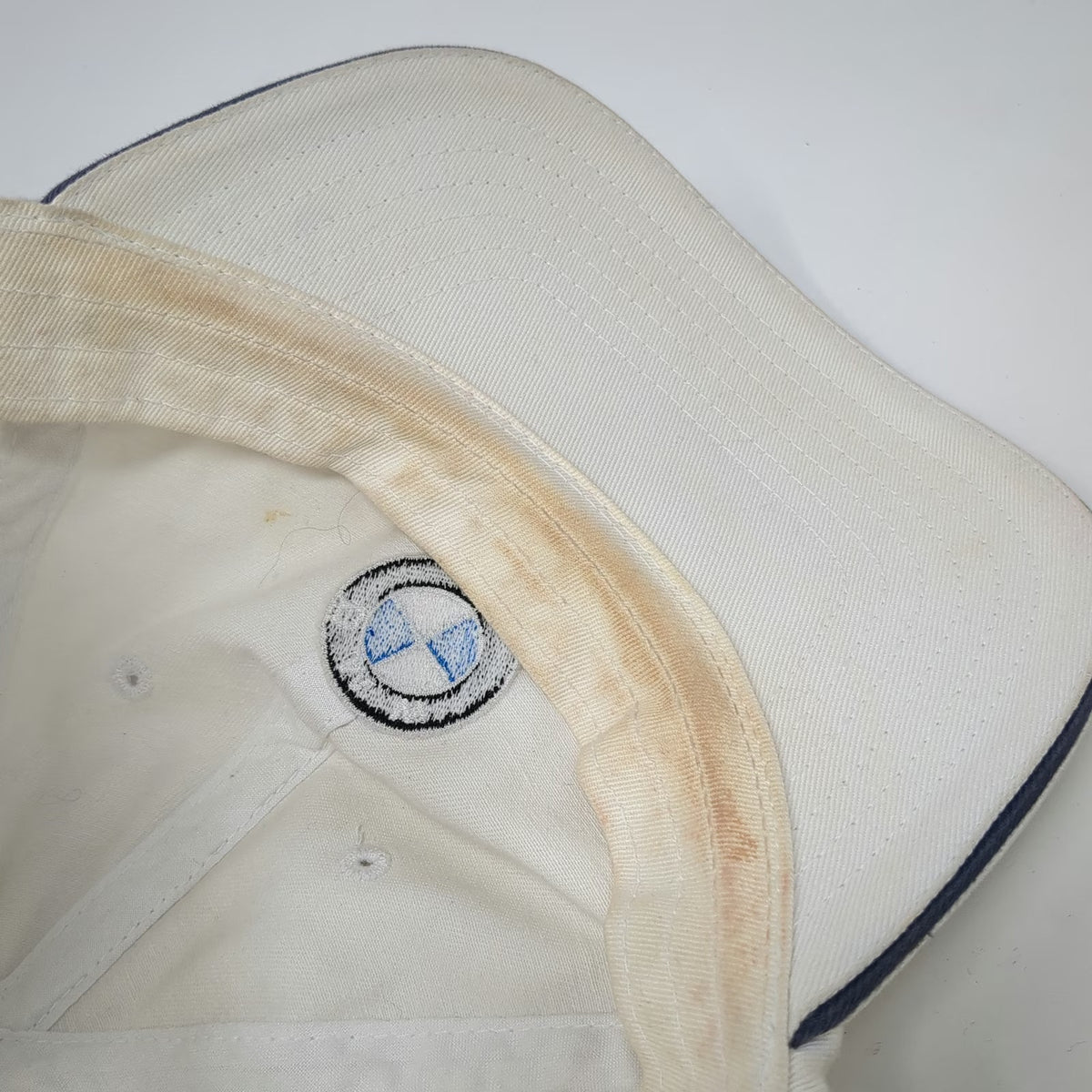 BMW Baseball Cap White One Size Embroidered Logo Slideback Lifestyle Hat