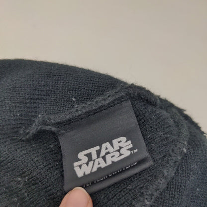 New Era Men's Knit Beanie Hat Cap Black Embroidered Star Wars Logo Acrylic