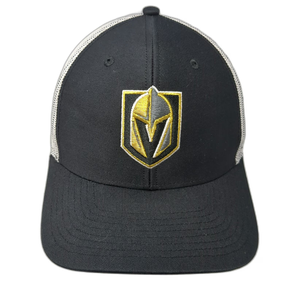 '47 Vegas Golden Knights NHL Trucker Hat Black White Gold Gray One Size Snapback