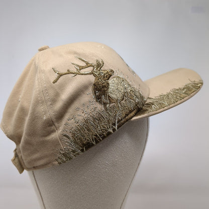 Connections Credit Union Strapback Hat Tan OSFA Embroidered Dri-Duck Wildlife