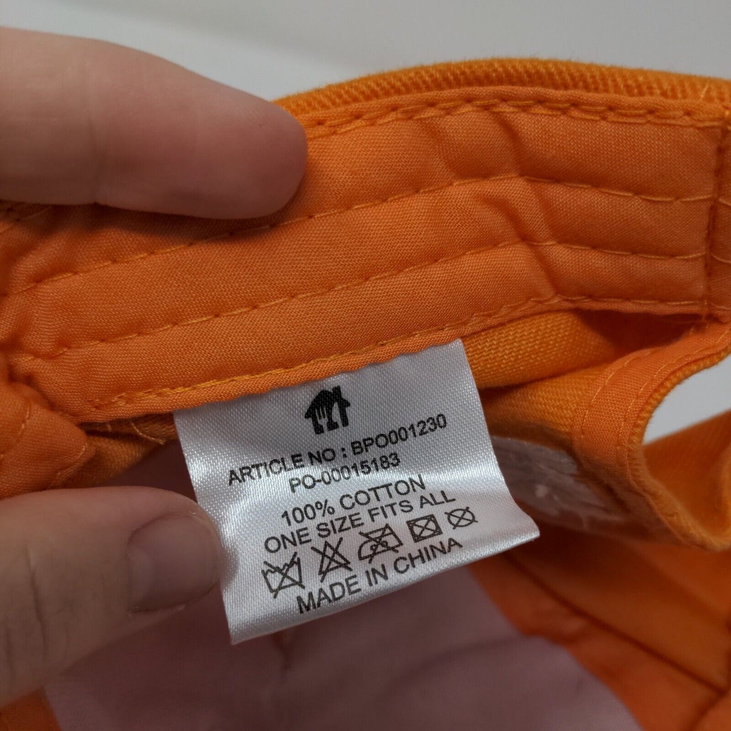 Lieferando Slideback Hat Orange OSFA Solid Adjustable Embroidered