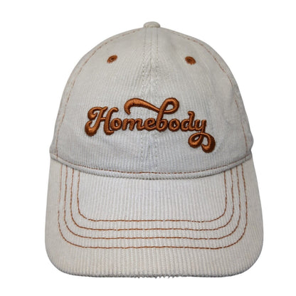 Homebody Slideback Hat Tan One Size Corduroy Adjustable Embroidered
