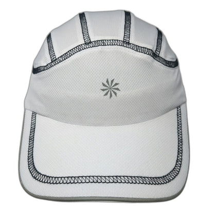 Athleta Baseball Cap White One Size Performance Running Contrast Stitch Hat