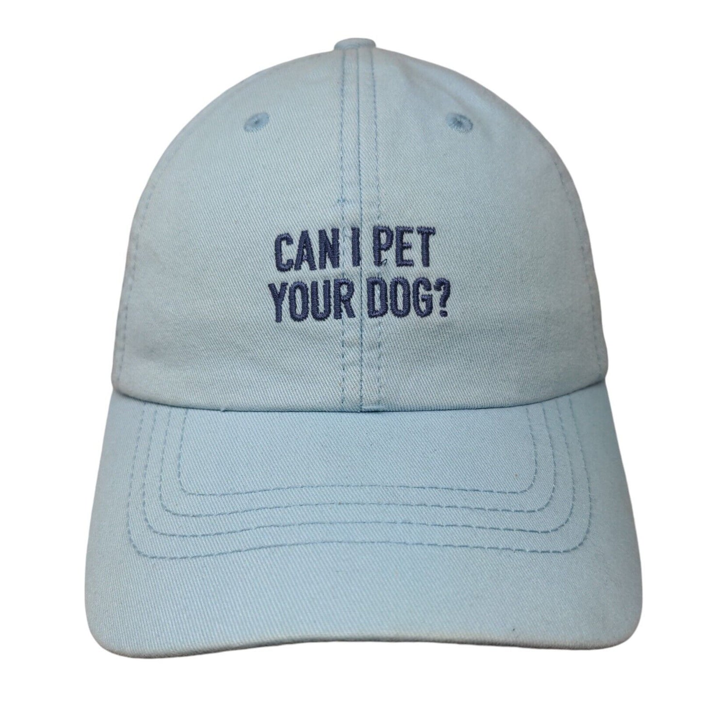 Can I Pet Your Dog? Slideback Hat Blue OSFM Embroidered State Of Mine