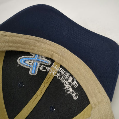 Port Authority Trucker Hat Blue Beige One Size CJ Precision Machine Inc Snapback