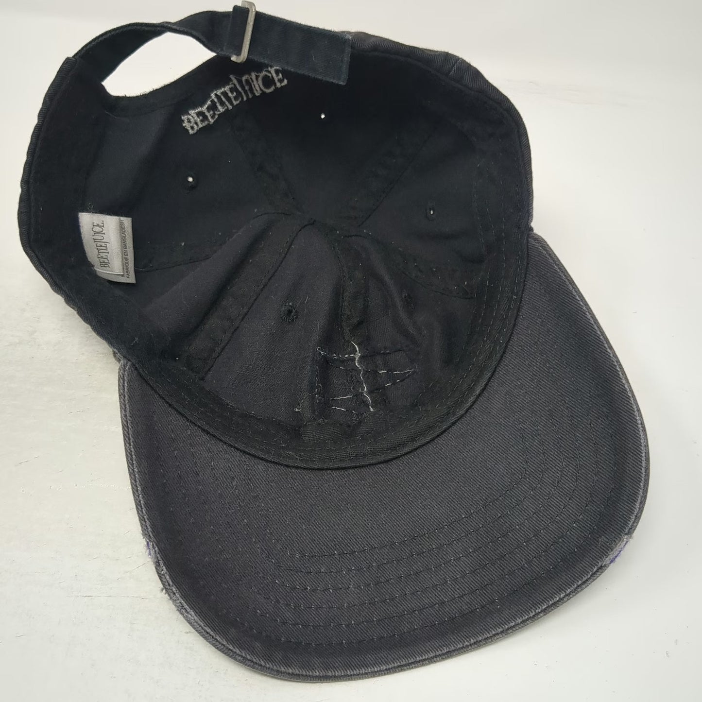 Beetlejuice Baseball Cap Black One Size Strange Unusual Skulls Movie Promo Hat