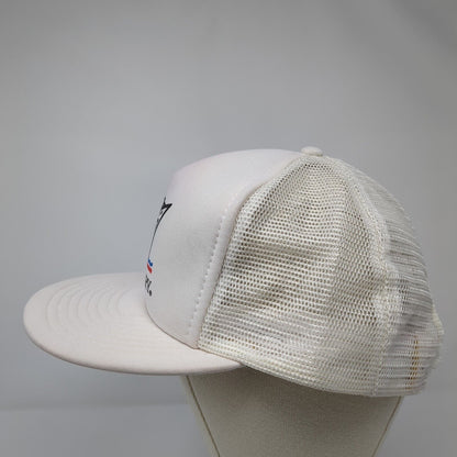 Vintage Queen Mary Cruise Ship Snapback Mesh Back Trucker Hat White OSFA