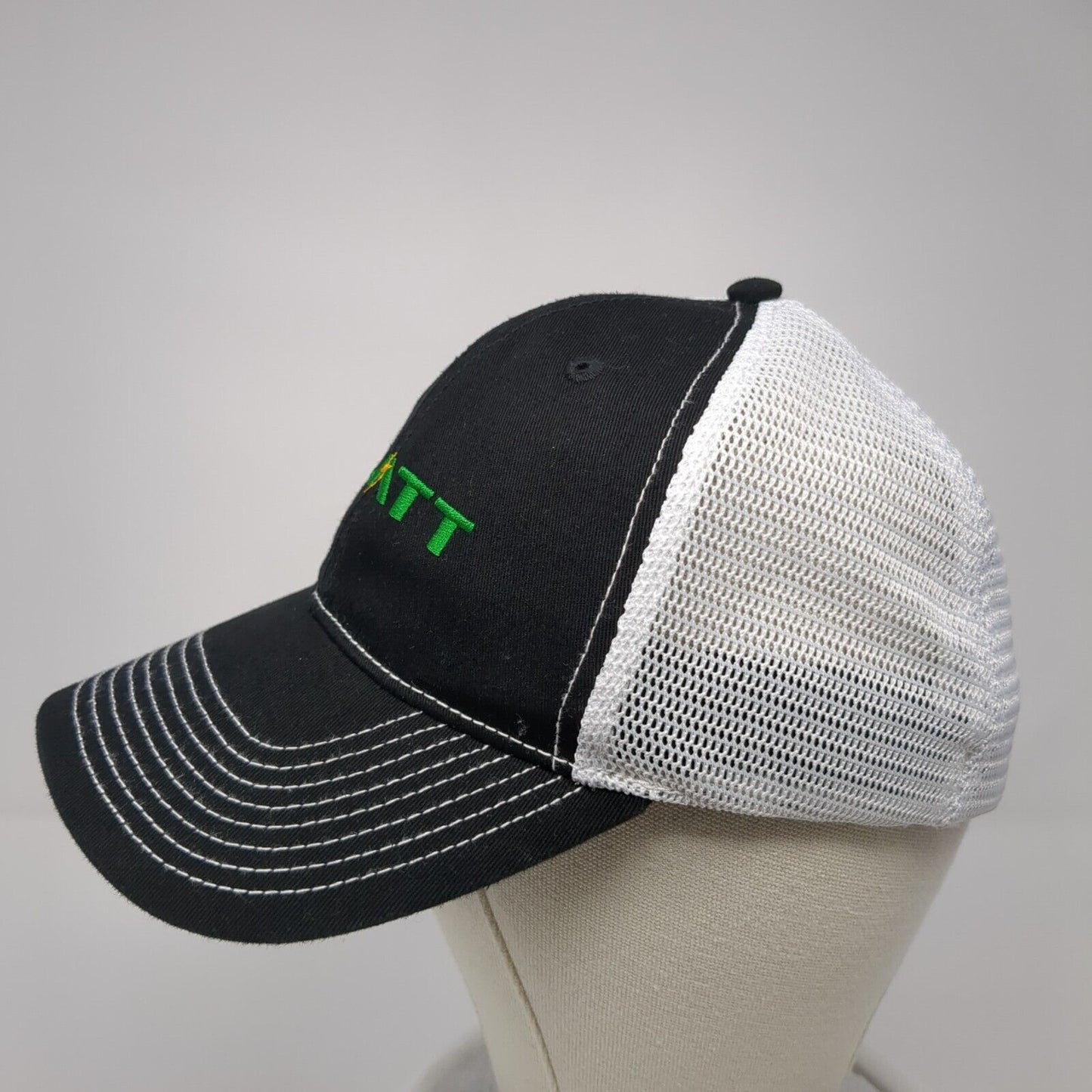 Platt Fitted Trucker Hat Black One Size Mesh Back 6 Panel Colorblock