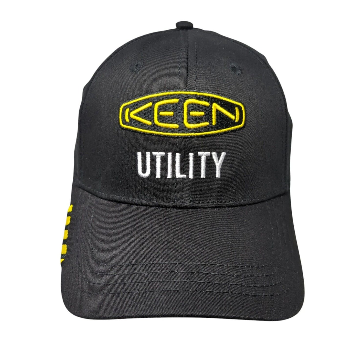 Keen Utility Fitted Hat Black One Size Lightweight Embroidered 6 Panel Cotton