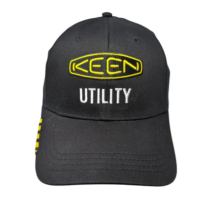 Keen Utility Fitted Hat Black One Size Lightweight Embroidered 6 Panel Cotton