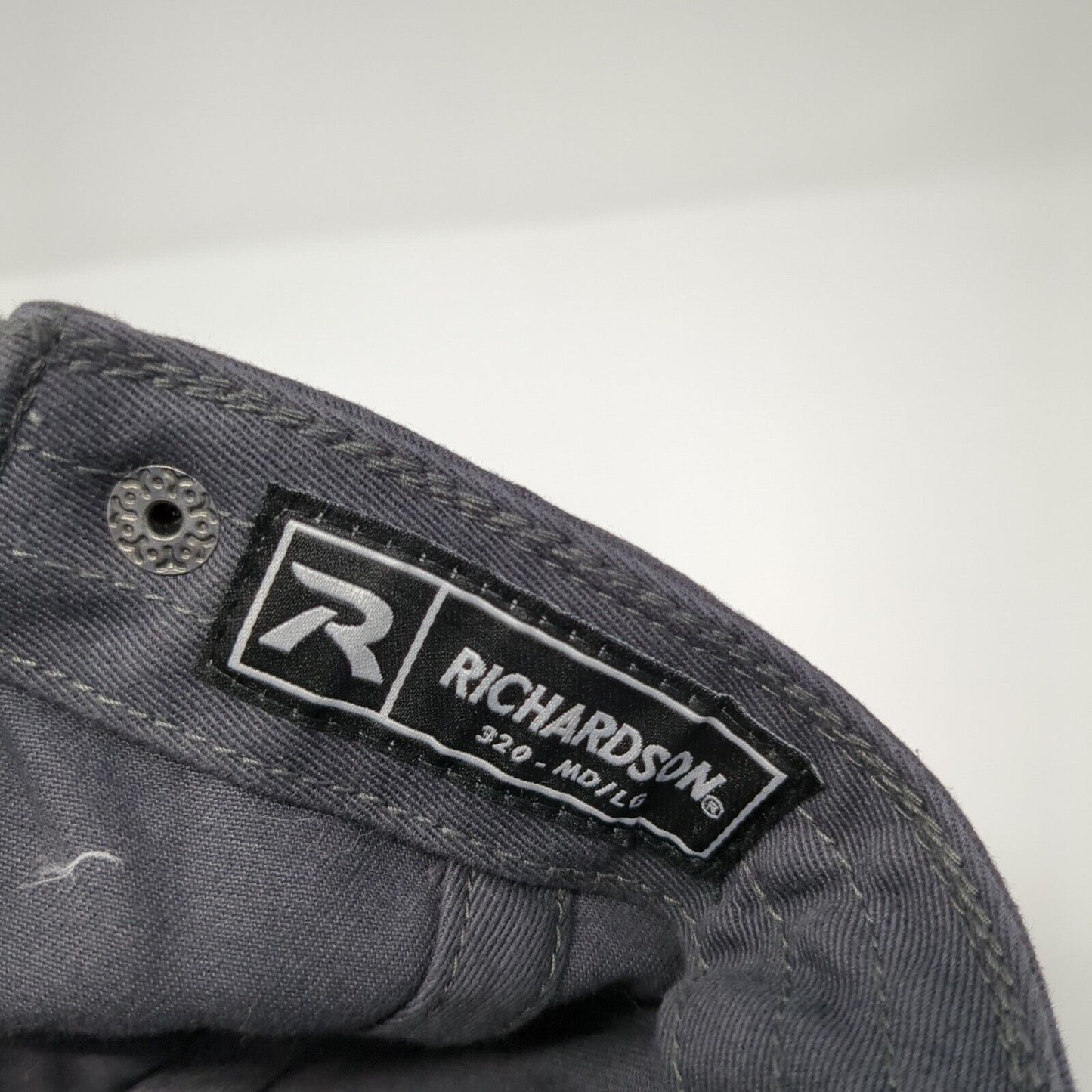 Letter CI Slideback Hat Gray M/L Adjustable Solid 6 Panel Richardson