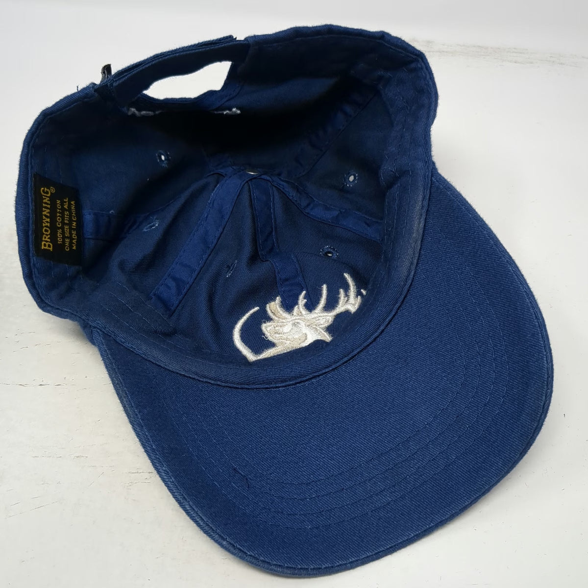 Browning Baseball Cap Blue One Size Volunteer Buckmark Logo Hat Cotton Strapback