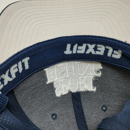 Flexfit AFTCO Sport Fishing Magazine Hat Blue One Size Baseball Cap Embroidered