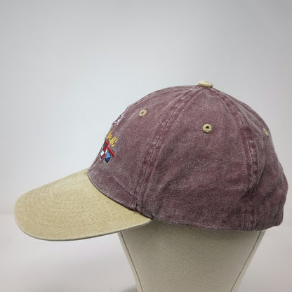 BJR Classic Headwear Red One Size Baseball Cap Hat Emerald Isle NC Nautical