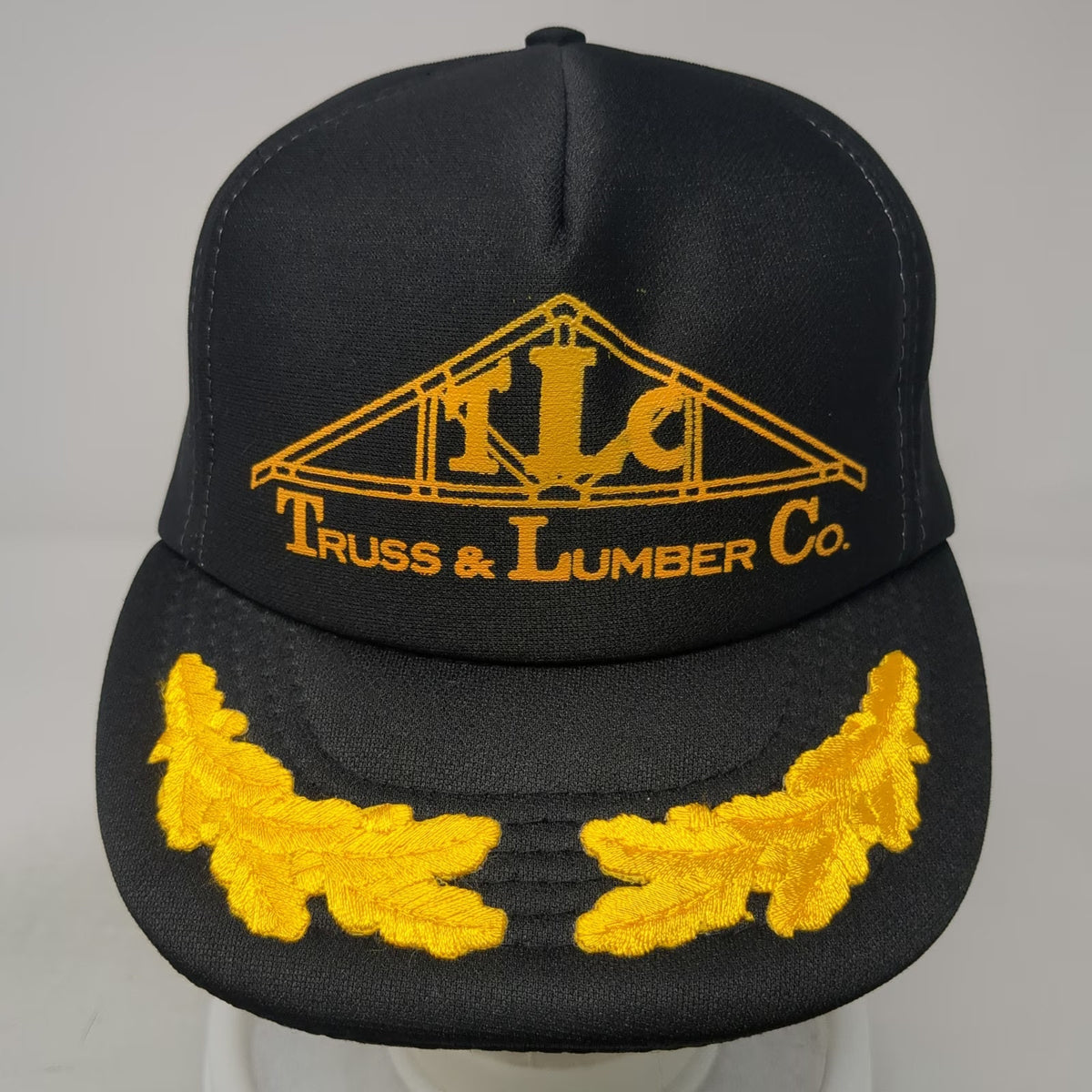 Designer Award Cap 5 Panel Black Hat L TLC Truss & Lumber Co Snapback Scrambled