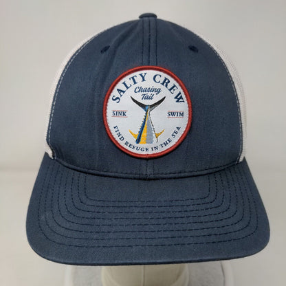 Salty Crew Chasing Tail Snapback Mesh Back Trucker Hat Blue One Size