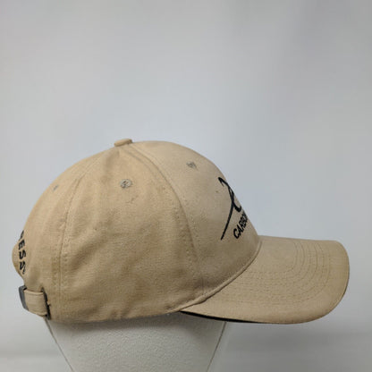Carbon Express Slideback Hat Tan One Size Adjustable Embroidered