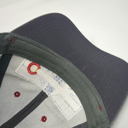 ULURU Trucker Hat Red Gray Blue One Size Colorado Mountains Patch Snapback Mesh