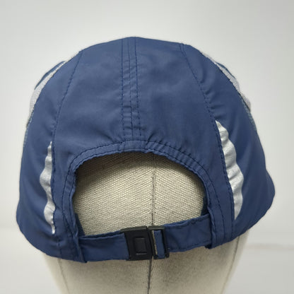 Baseball Cap Blue One Size Mesh Reflective Sports Running Lightweight Buckle Hat