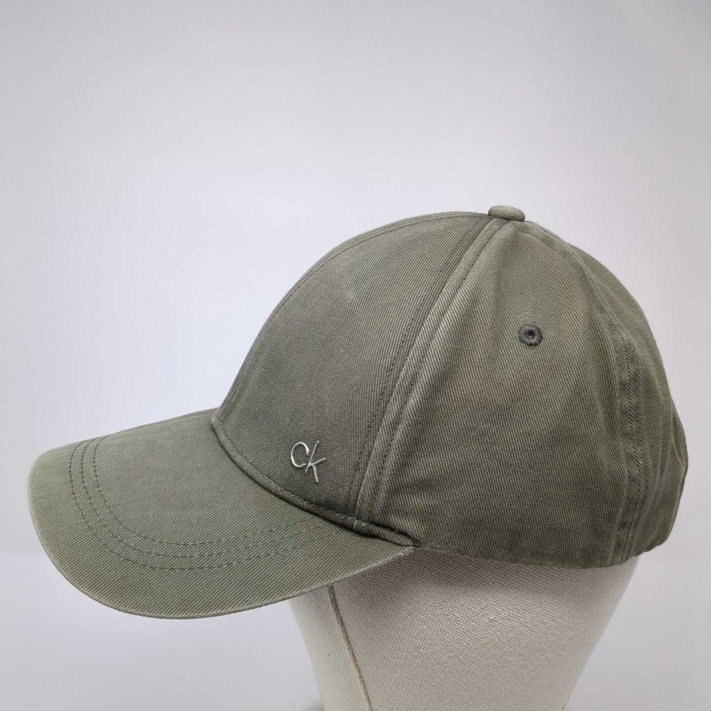 Calvin Klein Slideback Baseball Cap Green One Size Adjustable Emblem 6 Panel