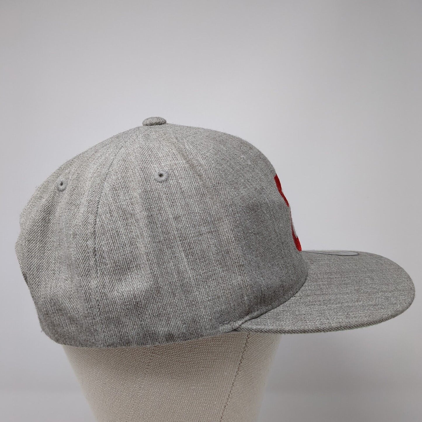 Dennings Snapback Hat Gray One Size Adjustable Embroidered 6 Panel Sport-Tek